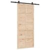 vidaXL Porte coulissante Naturel 80 x 208 cm Bois de pin massif