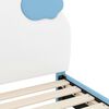 vidaXL Cadre de lit pour enfants avec t&ecirc;te de lit Bleu 80 x 200 cm PU