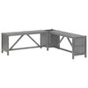 vidaXL Banc d'angle de jardin et jardini&egrave;re 117 cm bois d'acacia gris