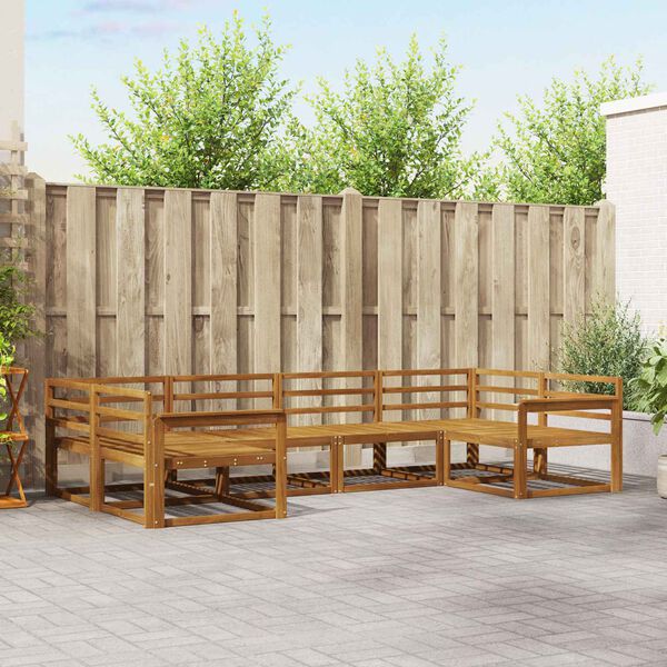 vidaXL Ensemble de canap&eacute;s d'ext&eacute;rieur 6 pcs Naturel