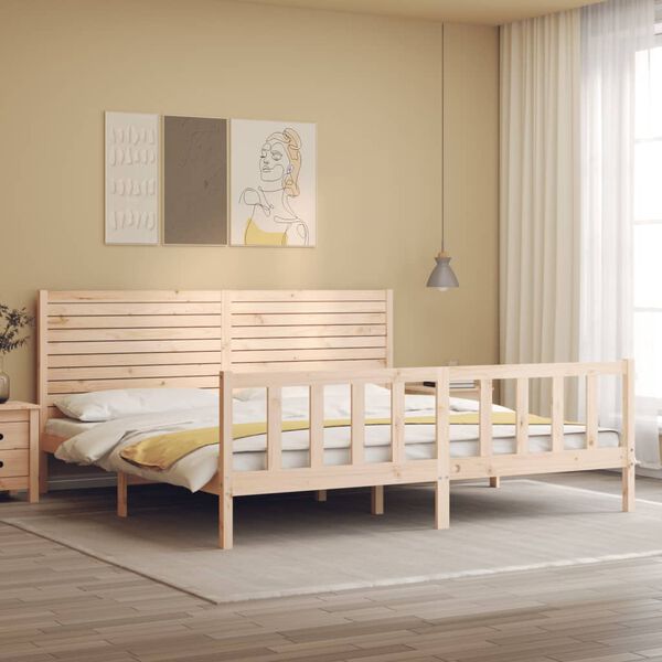 vidaXL Cadre de lit sans matelas 200x200 cm bois massif de pin