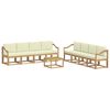 vidaXL Ensemble de canap&eacute;s d'ext&eacute;rieur 9 pc Blanc et cr&egrave;me