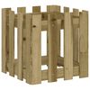 vidaXL Jardini&egrave;re avec design de cl&ocirc;ture 40x40x40 cm pin impr&eacute;gn&eacute;