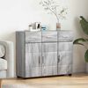 vidaXL Buffet Gris Sonoma 88,5 x 30,5 x 73 cm Bois d'ing&eacute;nierie