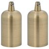 vidaXL Douilles de lampe 2 pcs bronze E27