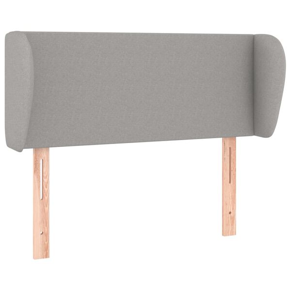 vidaXL T&ecirc;te de lit avec oreilles Gris clair 103x23x78/88 cm Tissu