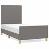 vidaXL Cadre de lit sans matelas gris fonc&eacute; 90x200 cm tissu