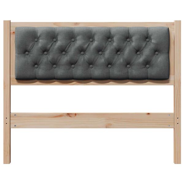 vidaXL T&ecirc;te de lit marron et gris fonc&eacute; 100 cm Bois massif en pin