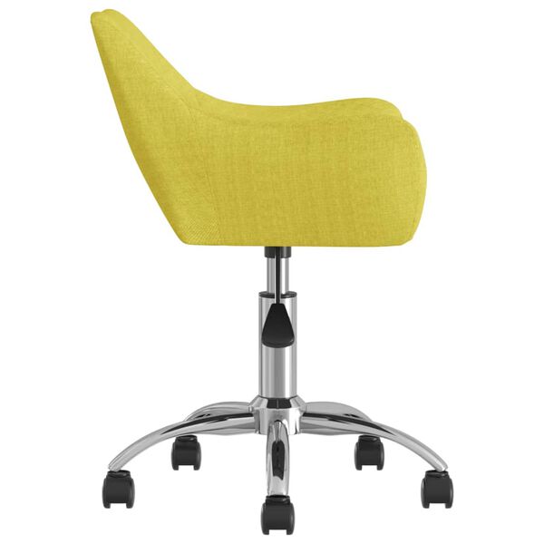 vidaXL Chaise pivotante de salle &agrave; manger Vert Tissu