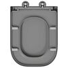 vidaXL Si&egrave;ge de toilette Gris 44,5 x 35 x 3,6 cm Duroplast