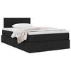 vidaXL Lit avec rangement et matelas avec matelas Noir 120 x 200 cm
