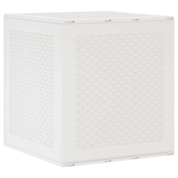 vidaXL Bo&icirc;te de rangement Blanc 55 x 53 x 57 cm Polypropyl&egrave;ne