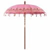 vidaXL Parasol balinais avec base Rose 215 x 215 x 260 cm