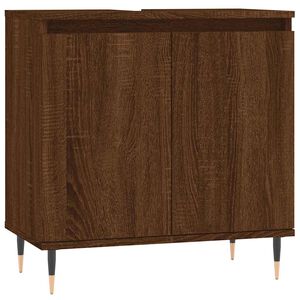 vidaXL Armoire de bain ch&ecirc;ne marron 58x33x60 cm bois d'ing&eacute;nierie