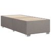 vidaXL Sommier &agrave; lattes de lit avec matelas Taupe 100x200 cm Tissu