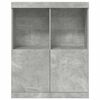 vidaXL Buffet gris b&eacute;ton 81x37x100 cm bois d'ing&eacute;nierie