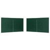 vidaXL Mur de tente de f&ecirc;te 2 pcs Vert 400 x 195 cm PE et acier