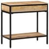 vidaXL Table console 70x35x70 cm bois de manguier massif brut