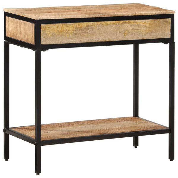 vidaXL Table console 70x35x70 cm bois de manguier massif brut