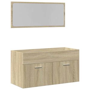 vidaXL Ensemble de meubles de salle de bain 2 pcs ch&ecirc;ne sonoma