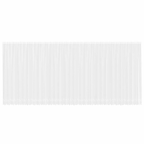 vidaXL Rideau en Dentelle avec des rideaux Blanc 240x900cm Polyester