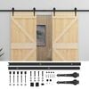 vidaXL Porte coulissante 2 pc 80 x 210 cm Bois de pin massif
