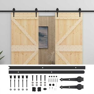 vidaXL Porte coulissante 2 pc 80 x 210 cm Bois de pin massif