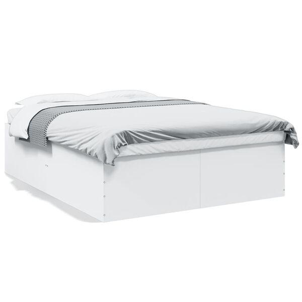 vidaXL Cadre de lit sans matelas blanc 150x200 cm