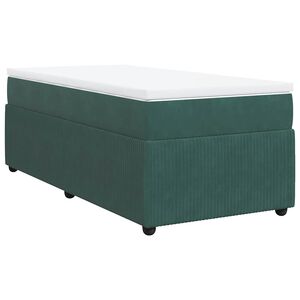 vidaXL Sommier à lattes de lit et matelas Vert foncé 80x200 cm Velours