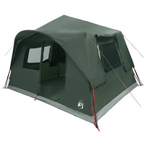 vidaXL Tente Instantan&eacute;e 8 personne Vert arm&eacute;e Polyester et Acier