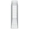 vidaXL Paniers à gabions arqués 14 pcs 200x30x100/120 cm Fer galvanisé