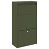 vidaXL Bo&icirc;te de d&eacute;p&ocirc;t de colis Vert olive 44 x 22 x 82 cm Acier