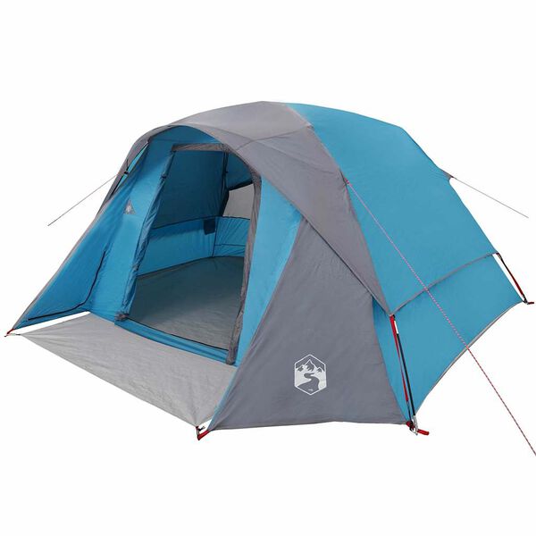 vidaXL Tente de camping de cabine 4 personnes bleu imperméable