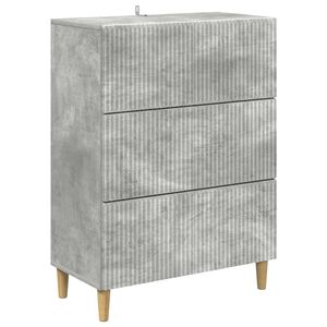 vidaXL Armoire &agrave; tiroirs Gris b&eacute;ton 66 x 34,5 x 90 cm