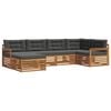 vidaXL Ensemble de canap&eacute;s d'ext&eacute;rieur 6 pcs Naturel et Anthracite