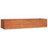 vidaXL Lit sur&eacute;lev&eacute; de jardin rouill&eacute; 240x80x45 cm acier corten