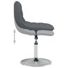 vidaXL Chaises pivotantes &agrave; manger lot de 4 gris fonc&eacute; tissu