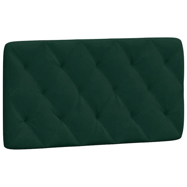 vidaXL Coussin de t&ecirc;te de lit vert fonc&eacute; 100 cm velours