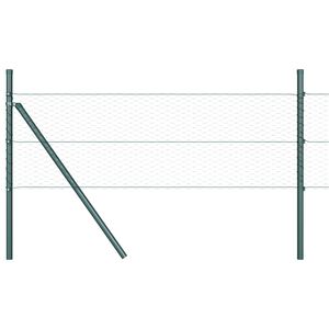 vidaXL Fixation au sol hexagonale 100 x 0,8 m Acier recouvert de PVC
