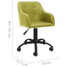 vidaXL Chaise pivotante de salle &agrave; manger Vert Tissu