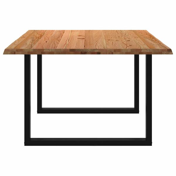 vidaXL Table à manger marron clair bois de chêne massif rectangulaire