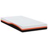 vidaXL Matelas Blanc et Noir 120 x 200 cm Mousse Infus&eacute;e de Gel