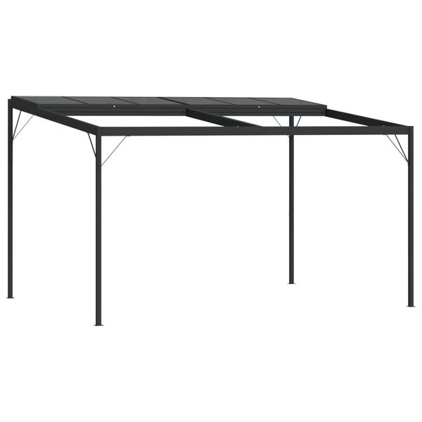vidaXL Belv&eacute;d&egrave;re avec toit Anthracite 4x3x2,5 m Aluminium et acier