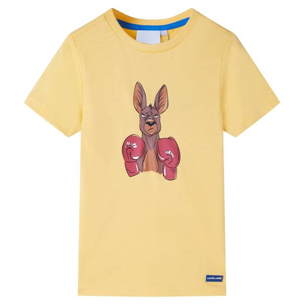 T-shirt pour enfants avec manches courtes jaune 140