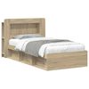 vidaXL Cadre de lit avec rangement Ch&ecirc;ne Sonoma 75 x 190 cm