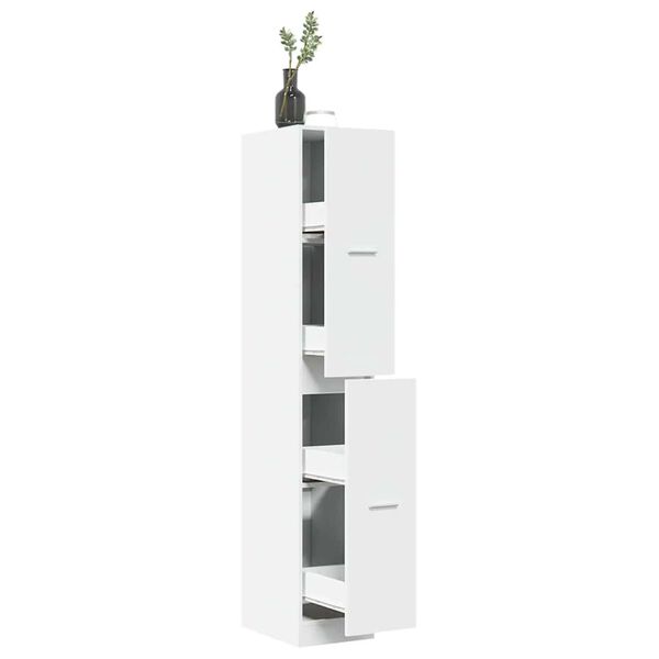 vidaXL Armoire d'apothicaire blanche 30 x 41 x 174,5 cm Bois d'ing&eacute;nierie