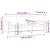 vidaXL Canap&eacute; 3 places oreillers et coussins Rose 210 cm Velours