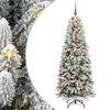vidaXL Sapin de Noël artificiel avec 300 LED Blanc 78 x 78 x 210 cm