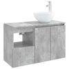 vidaXL Ensemble de mobilier de salle de bain 2 pc Gris b&eacute;ton