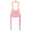 vidaXL Ensemble de coiffeuse avec tabouret Rose 50x59x136 cm Paulownia